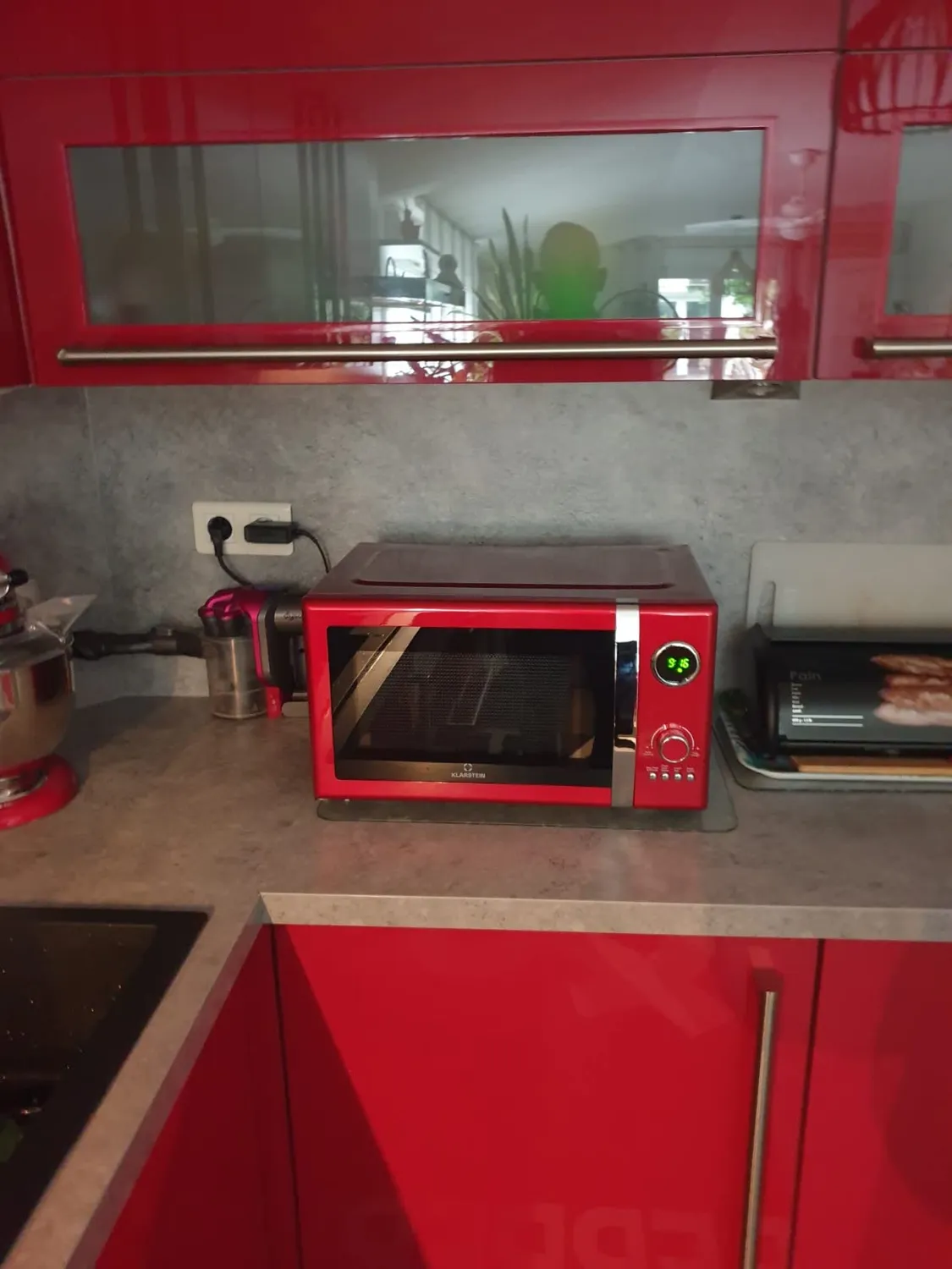 Klarstein Fine Dinesty micro-ondes gril 23 L rouge