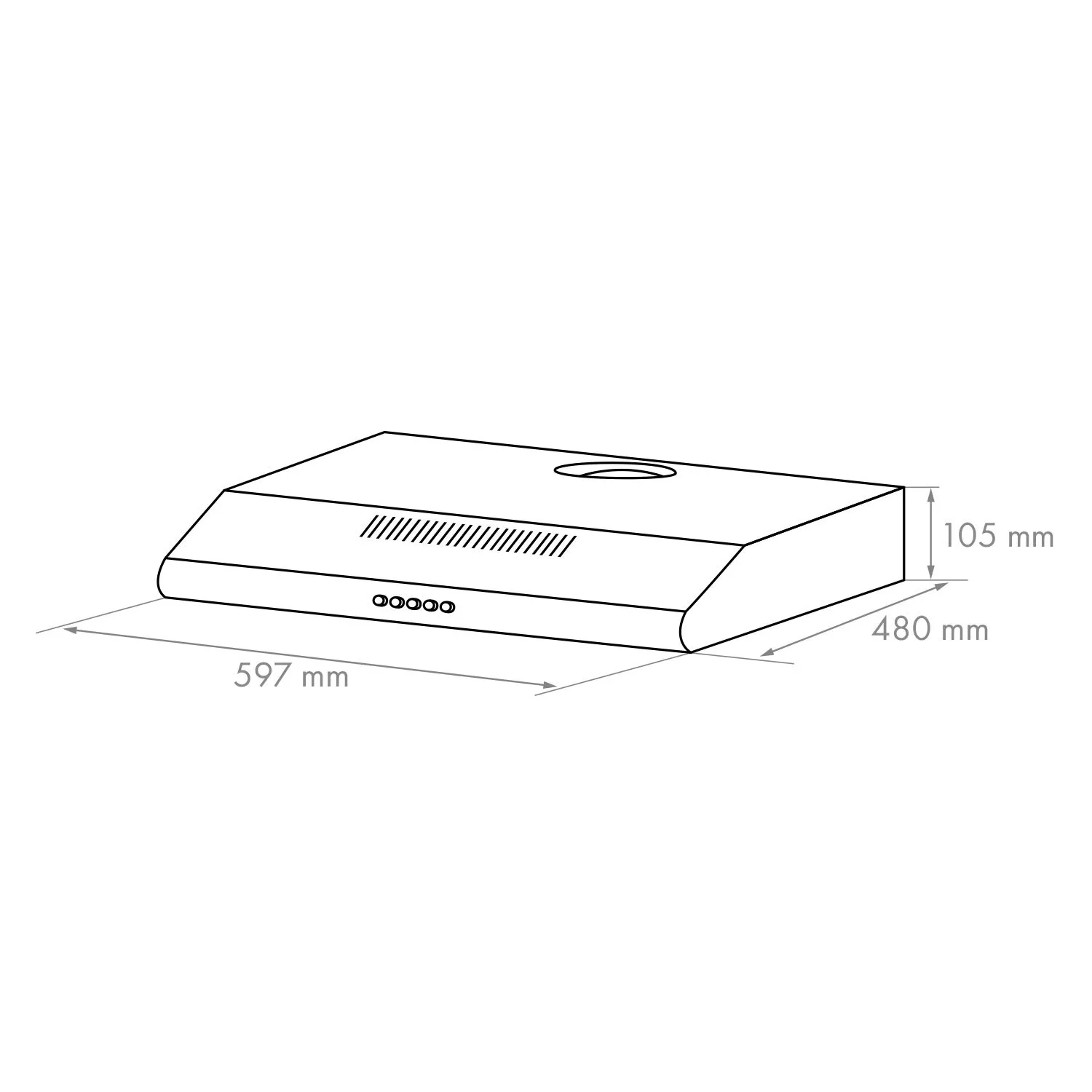 Klarstein Capannina hotte aspirante 60 cm noire