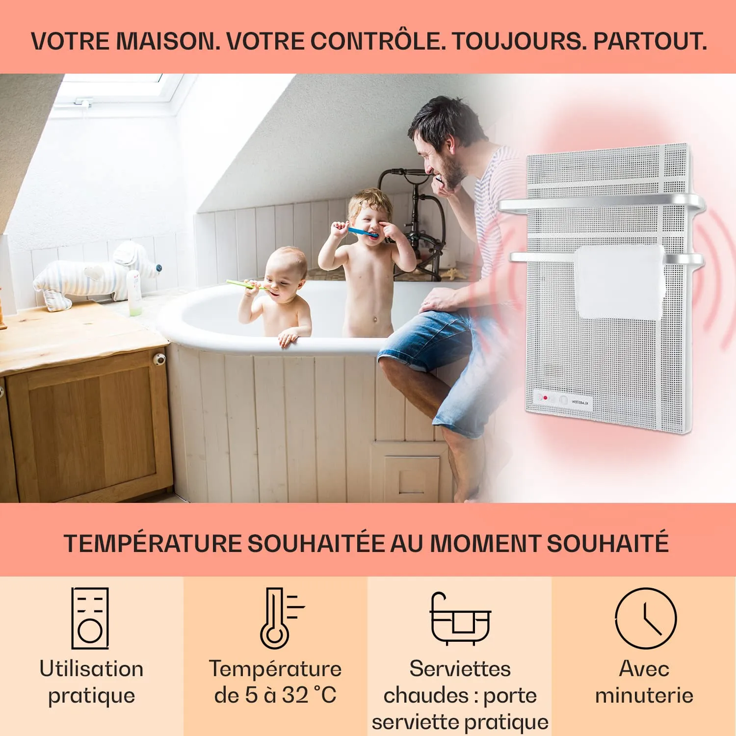 Klarstein Hot Spot Wave panneau chauffant infrarouge 1000W