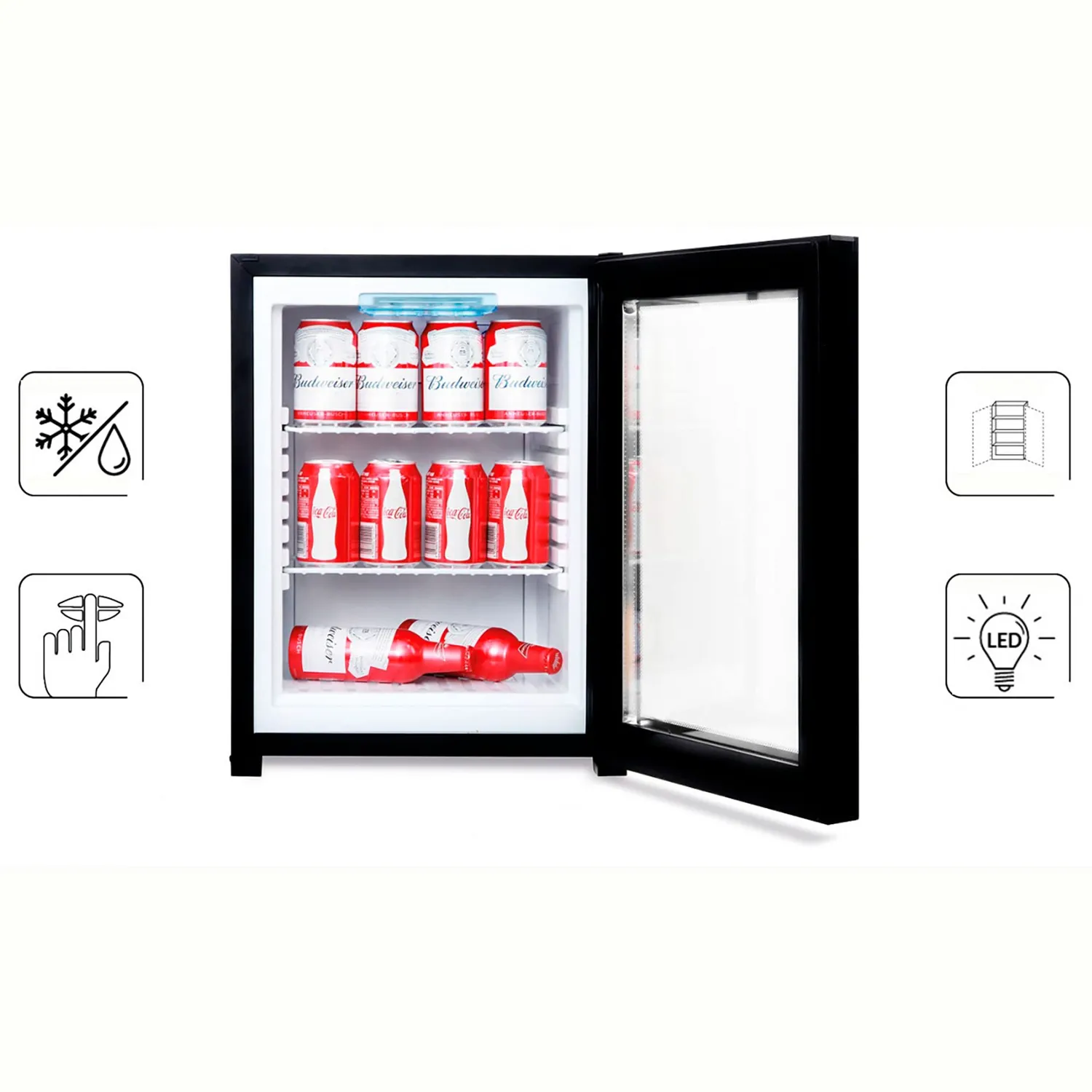 MPM-35-MBV-07 mini réfrigérateur 34 L noir silencieux