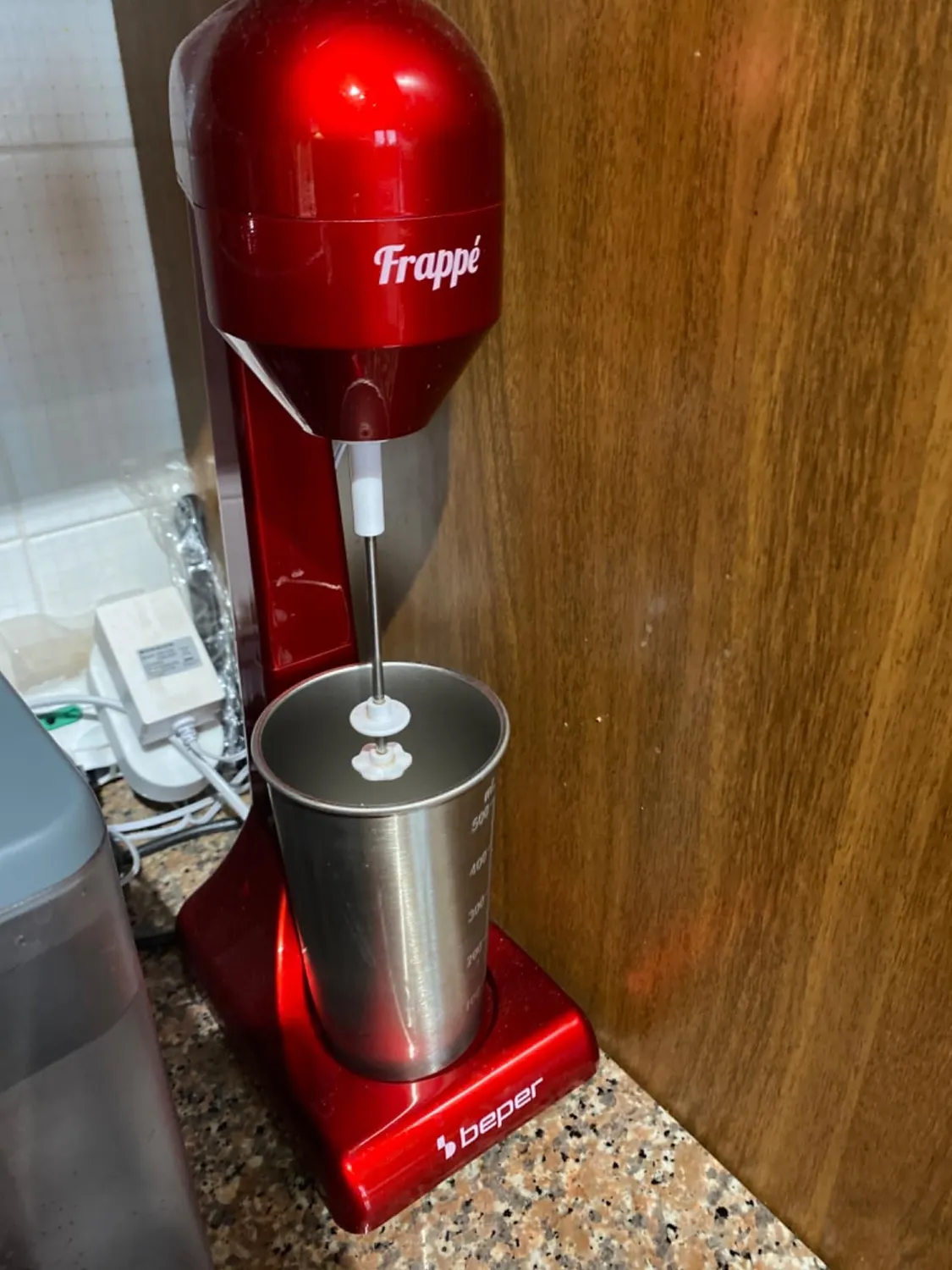 Beper mixeur milkshakes électrique rouge 0,5 L