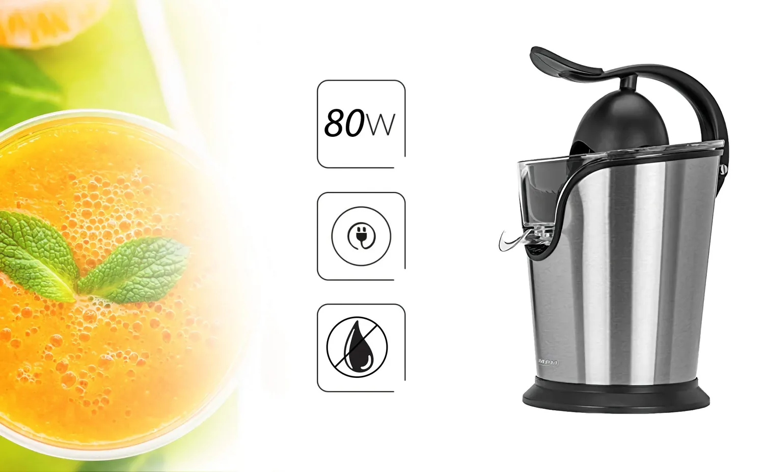 MPM MWC-04M presse-agrumes électrique 0,5 L inox