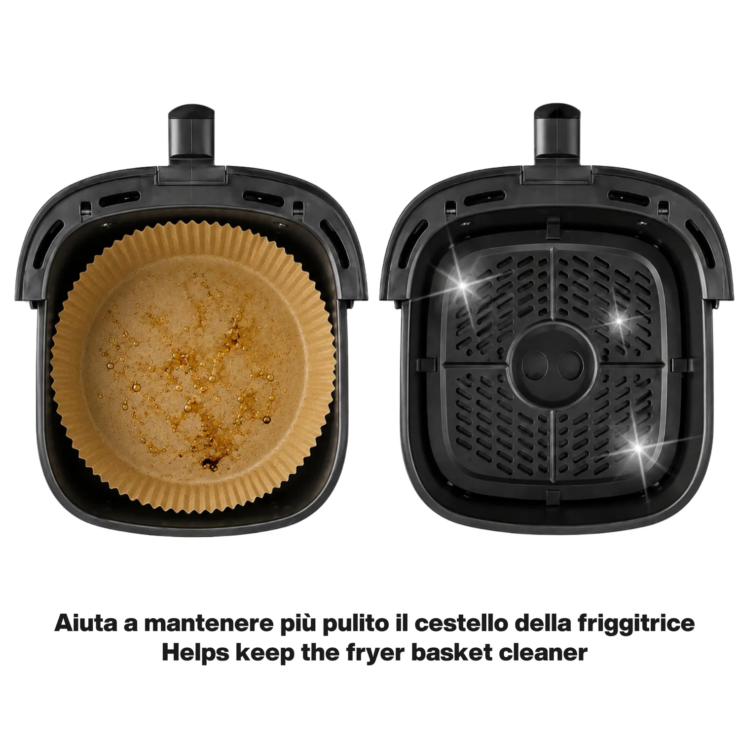 Beper C103ACC100 papier cuisson airfryer 100 feuilles 20 cm