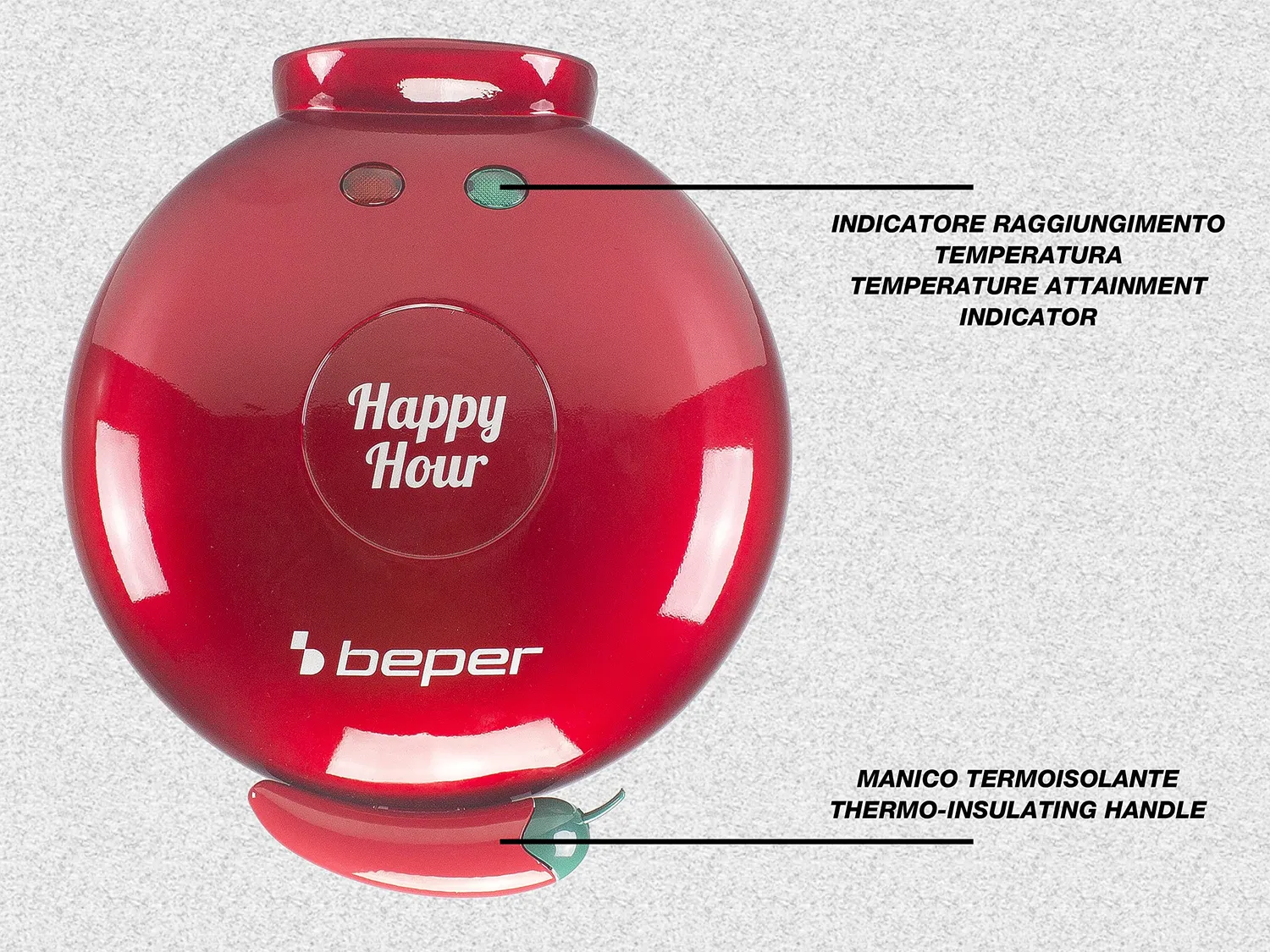 Beper P101CUD600 Happy Hour appareil apéritif rouge