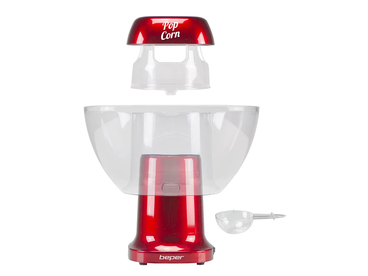 Beper P101CUD052 machine à pop-corn air chaud rouge