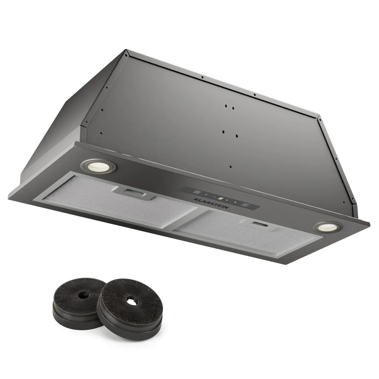 Klarstein hotte encastrable 52 cm inox 439 m³/h tactile