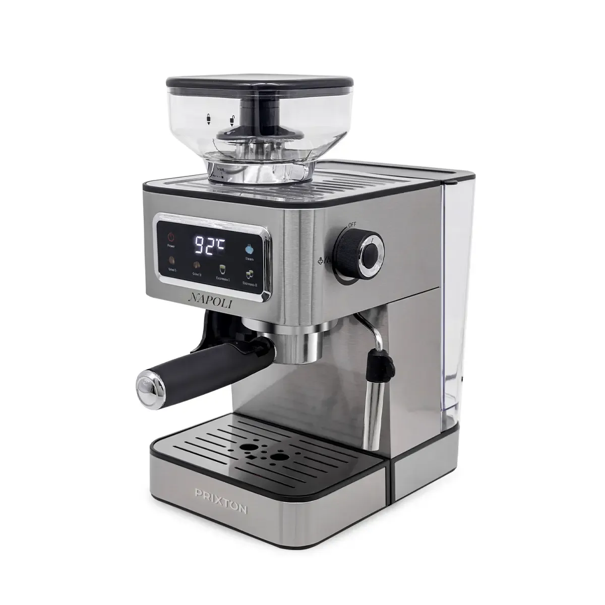Prixton Nápoli machine expresso broyeur 22 moutures 3-en-1