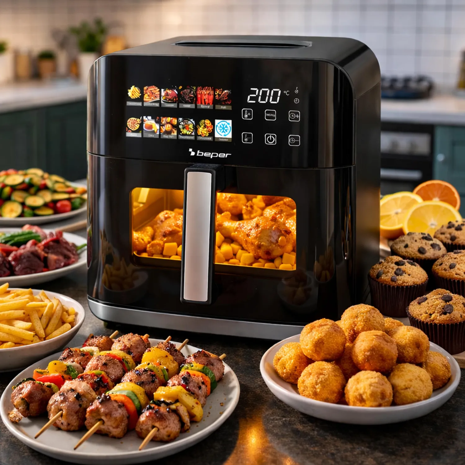 Beper P101FRI091 friteuse air chaud 9 L 12 programmes