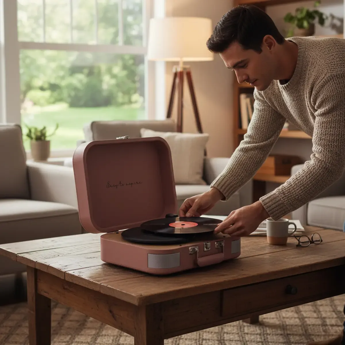 Prixton VC600 Mocha Mousse platine vinyle Bluetooth
