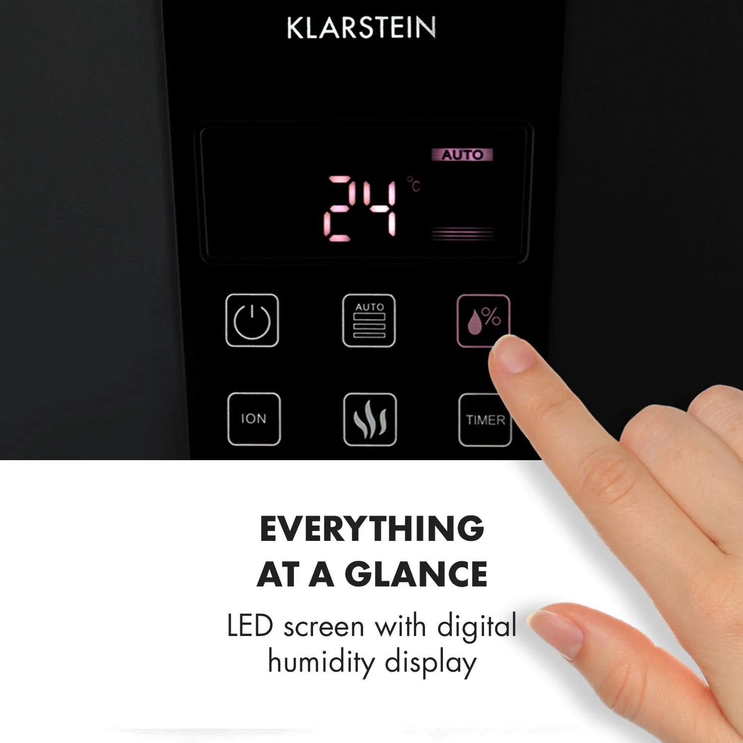 Klarstein VapoAir Onyx Humidificateur 5,5 L Noir Ioniseur