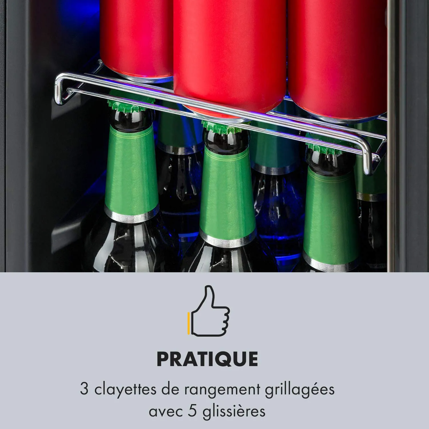 Klarstein Beerlager 56 cave à boissons 56 L porte vitrée