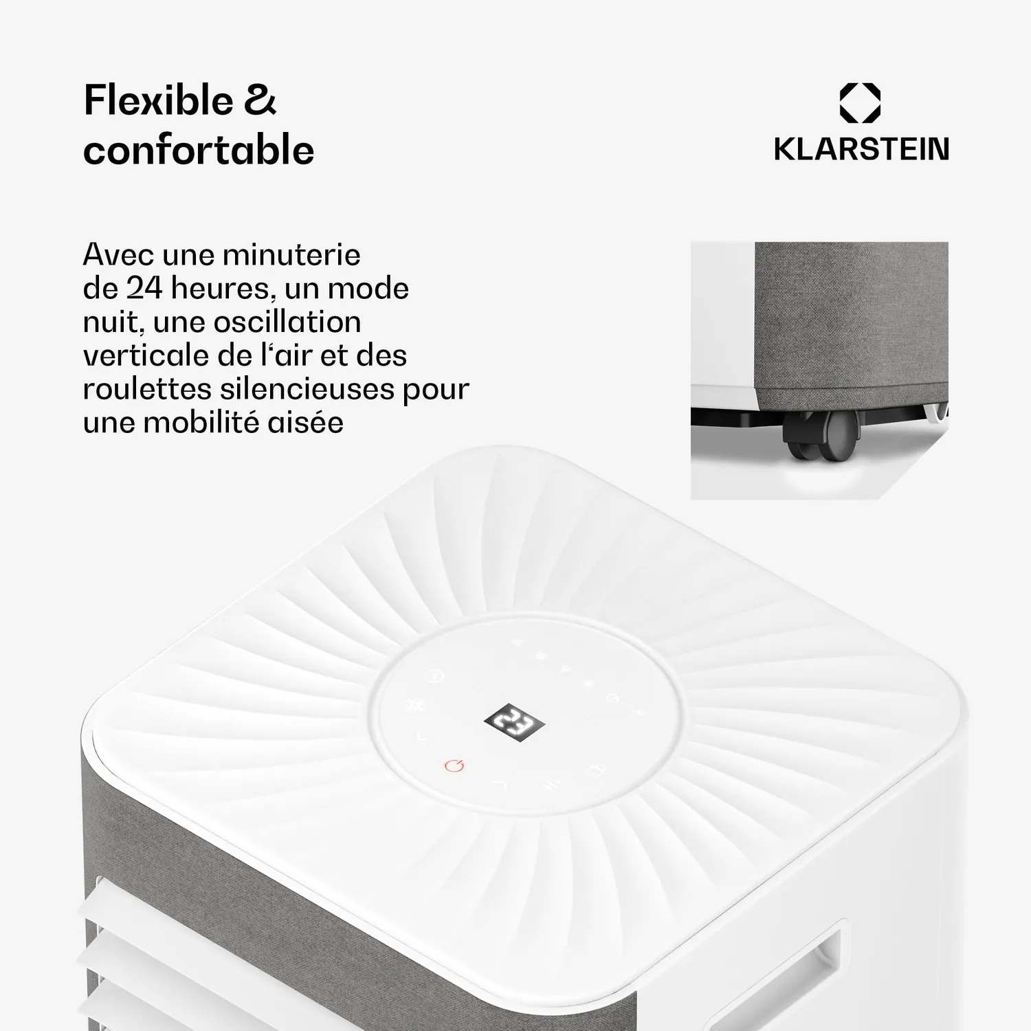 Klarstein AireLux climatiseur mobile 9000 BTU gris 33 m²