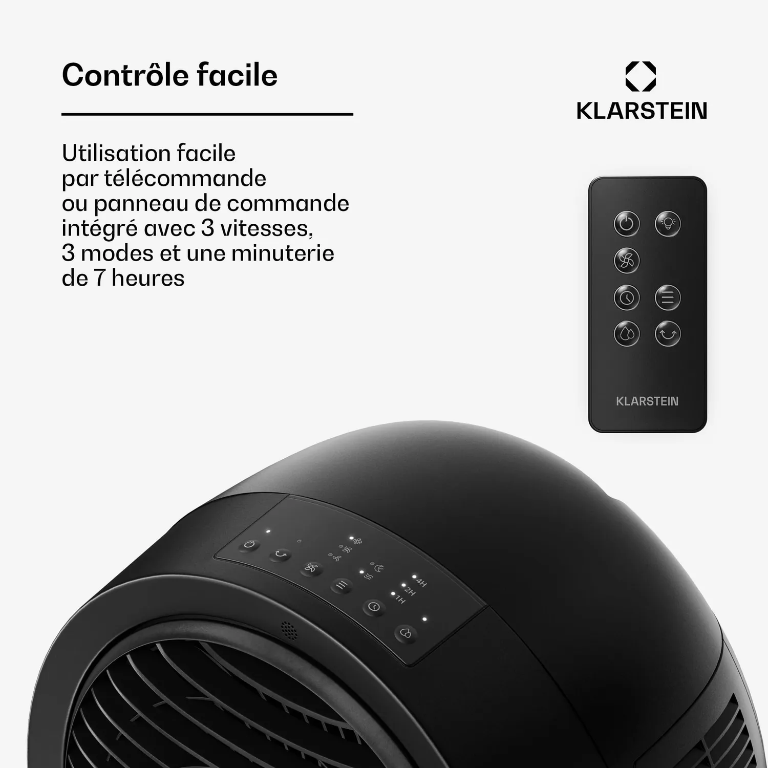 Klarstein Whirlwind rafraîchisseur 6 L noir 30 m²