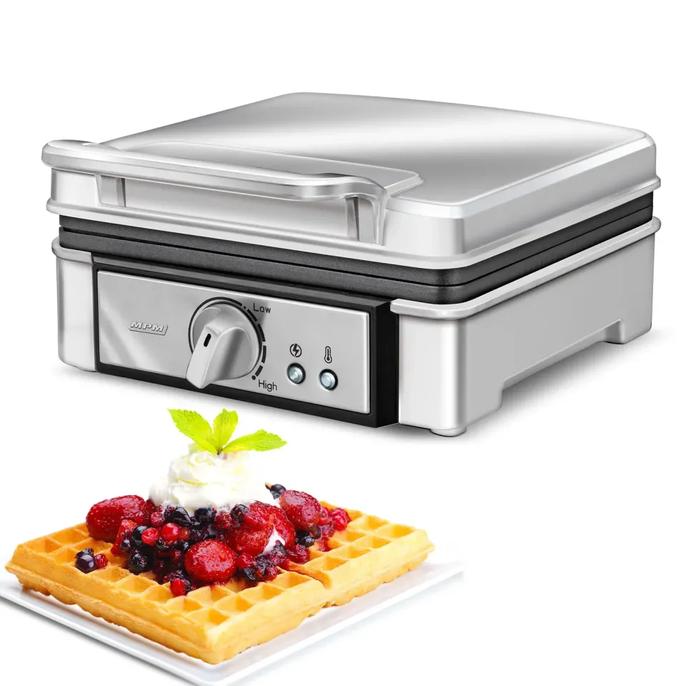 MPM MGO13 gaufrier belge 2 gaufres inox 1400 W réglable