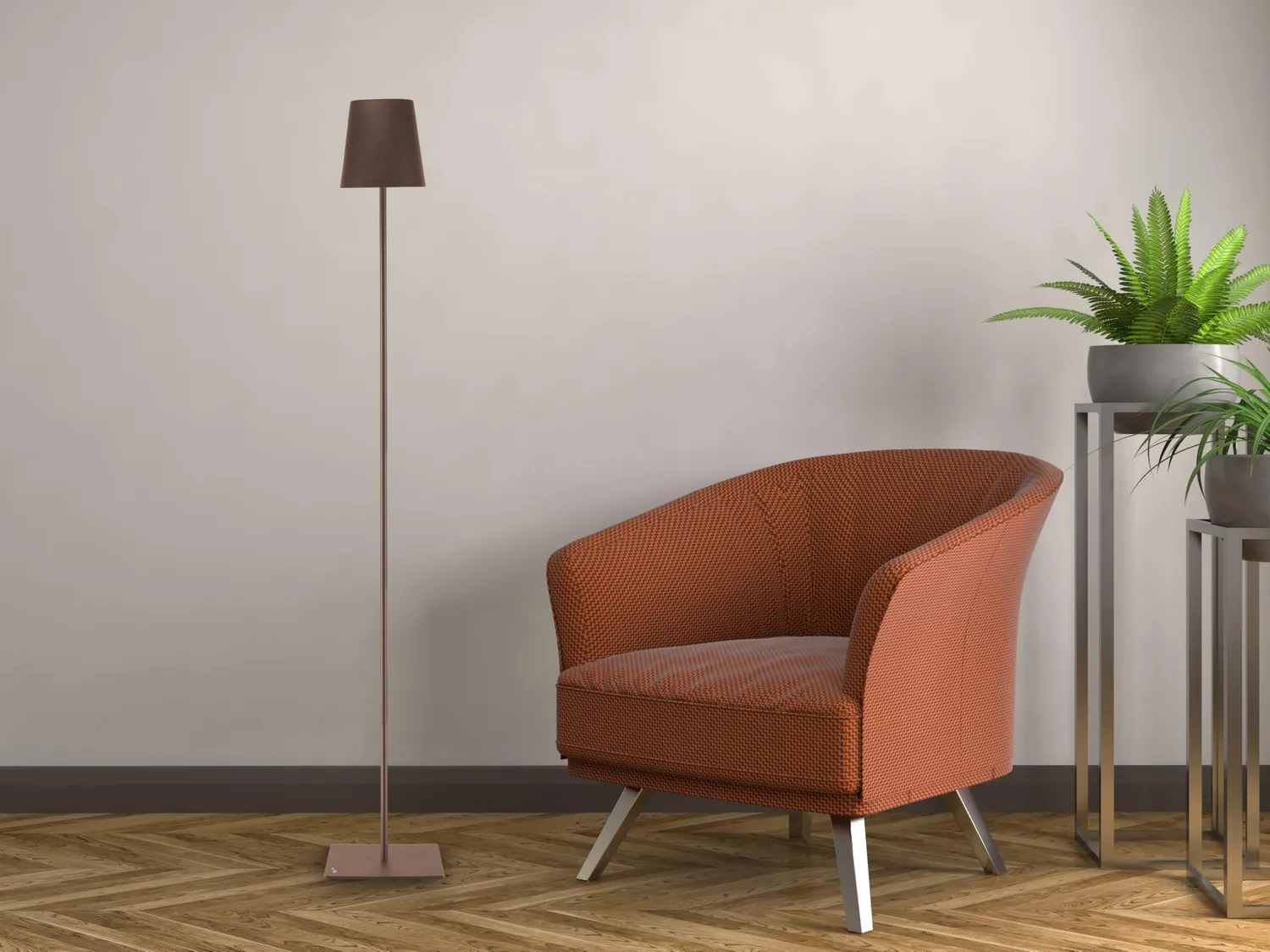 Beper P201UTP405 lampadaire XL corten rechargeable 2,5 W