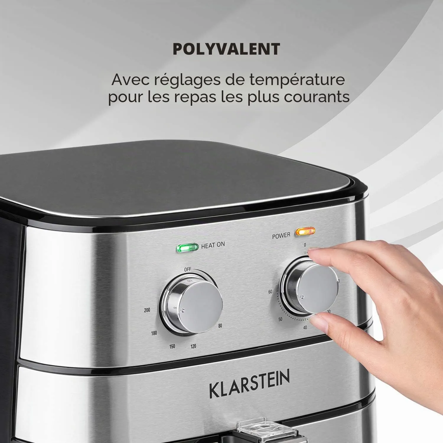 Klarstein AeroVital friteuse sans huile 5,4 L 1700W inox