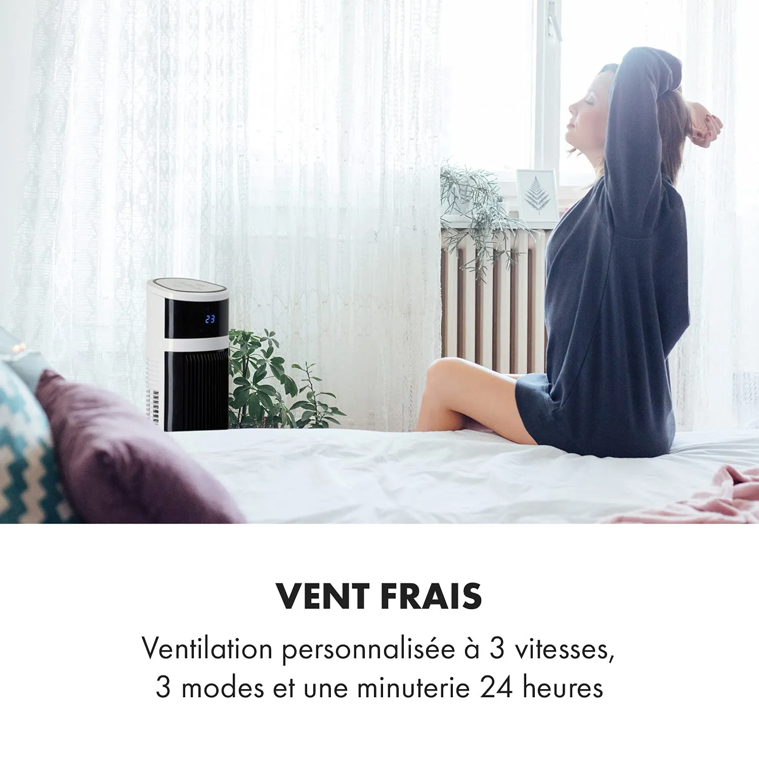 Klarstein Icetower Smart ventilateur colonne blanc WiFi