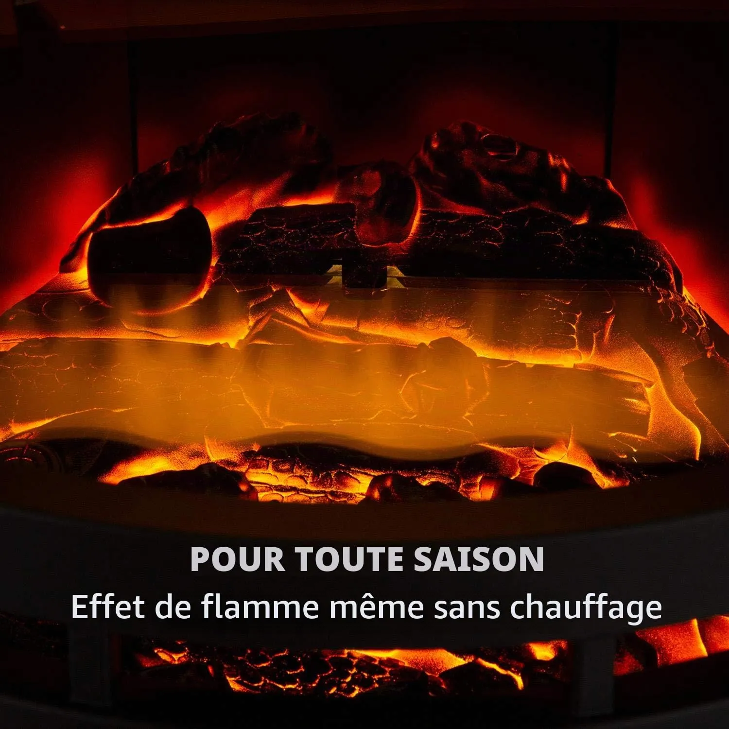 Klarstein Brixen cheminée électrique noire 1800 W