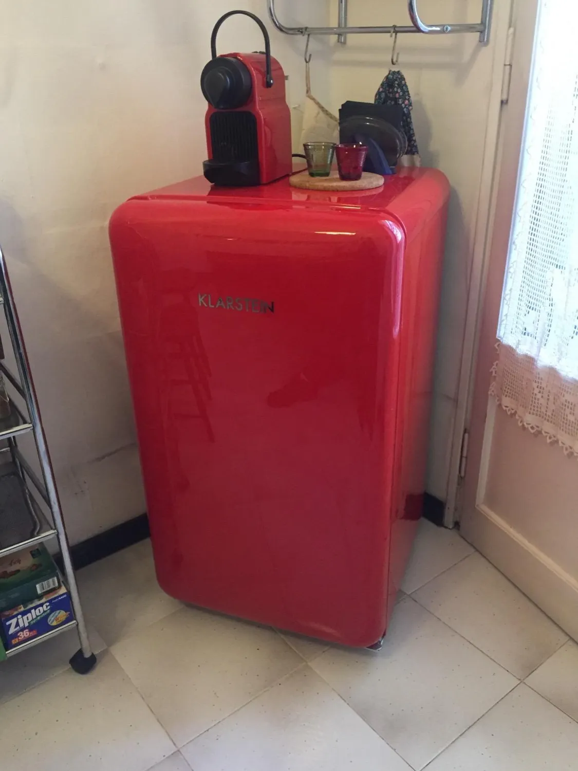 Klarstein Pop Art mini frigo rétro 121 L rose