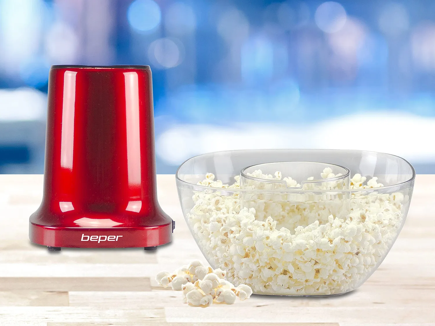 Beper P101CUD052 machine à pop-corn air chaud rouge