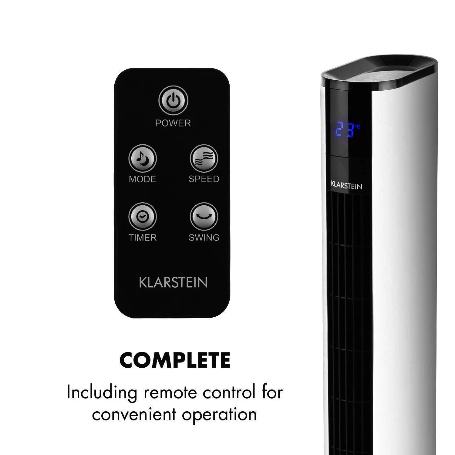Klarstein Skyscraper 3G ventilateur tour gris 50 W