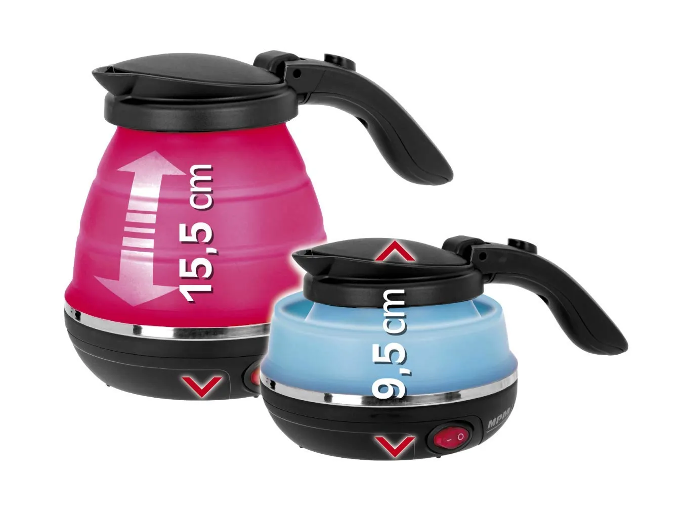 MPM MCZ-73/N bouilloire pliante voyage 0,5 L bleue 750W