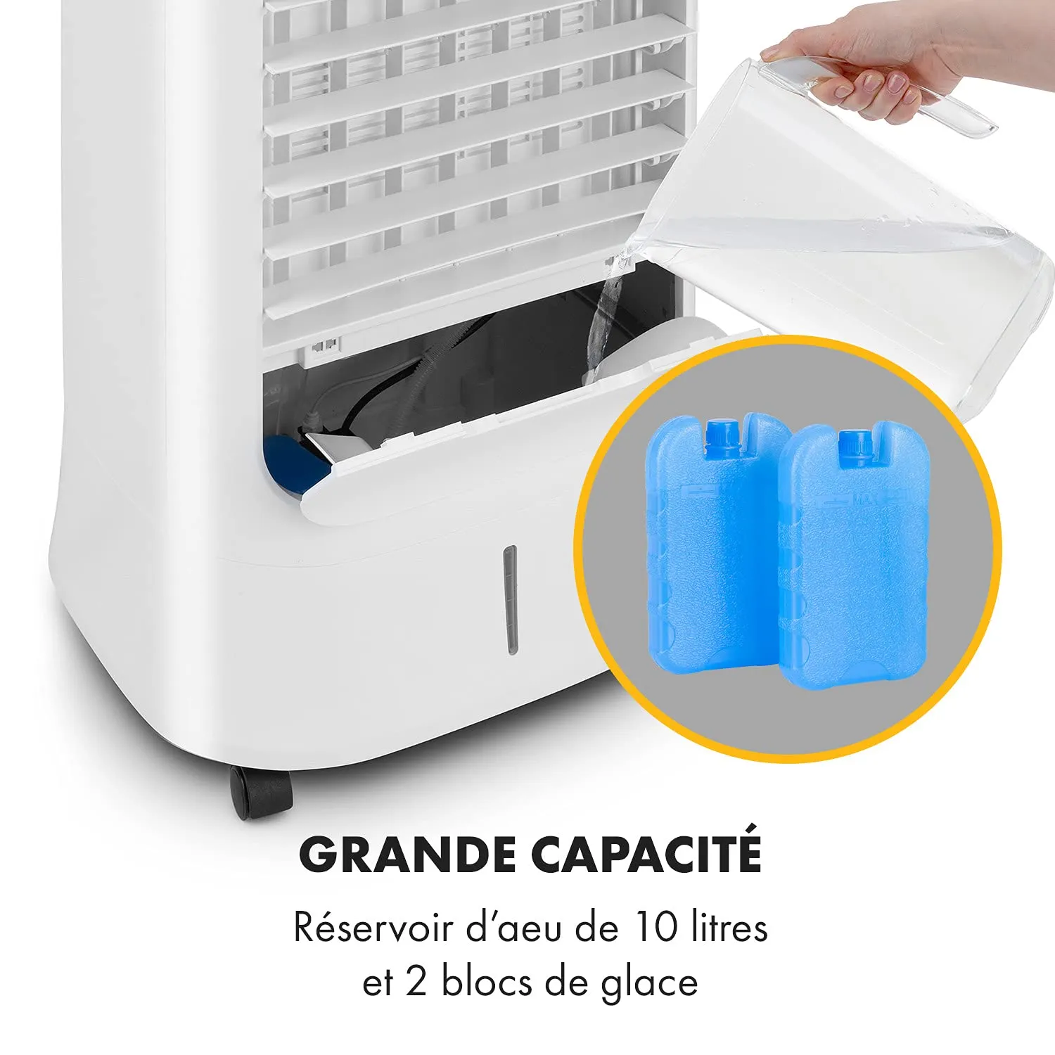 Klarstein Iceberg Breeze Rafraîchisseur d'Air 10 L Blanc 65 W