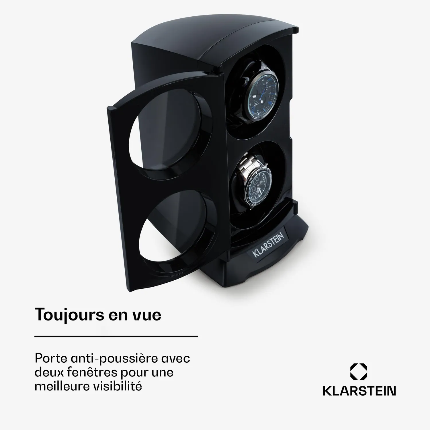 Klarstein St.Gallen remontoir montre 2 montres noir silencieux