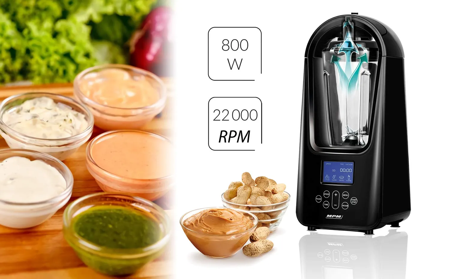 MPM MBL-26 blender sous vide 1,5 L + 0,8 L 800W