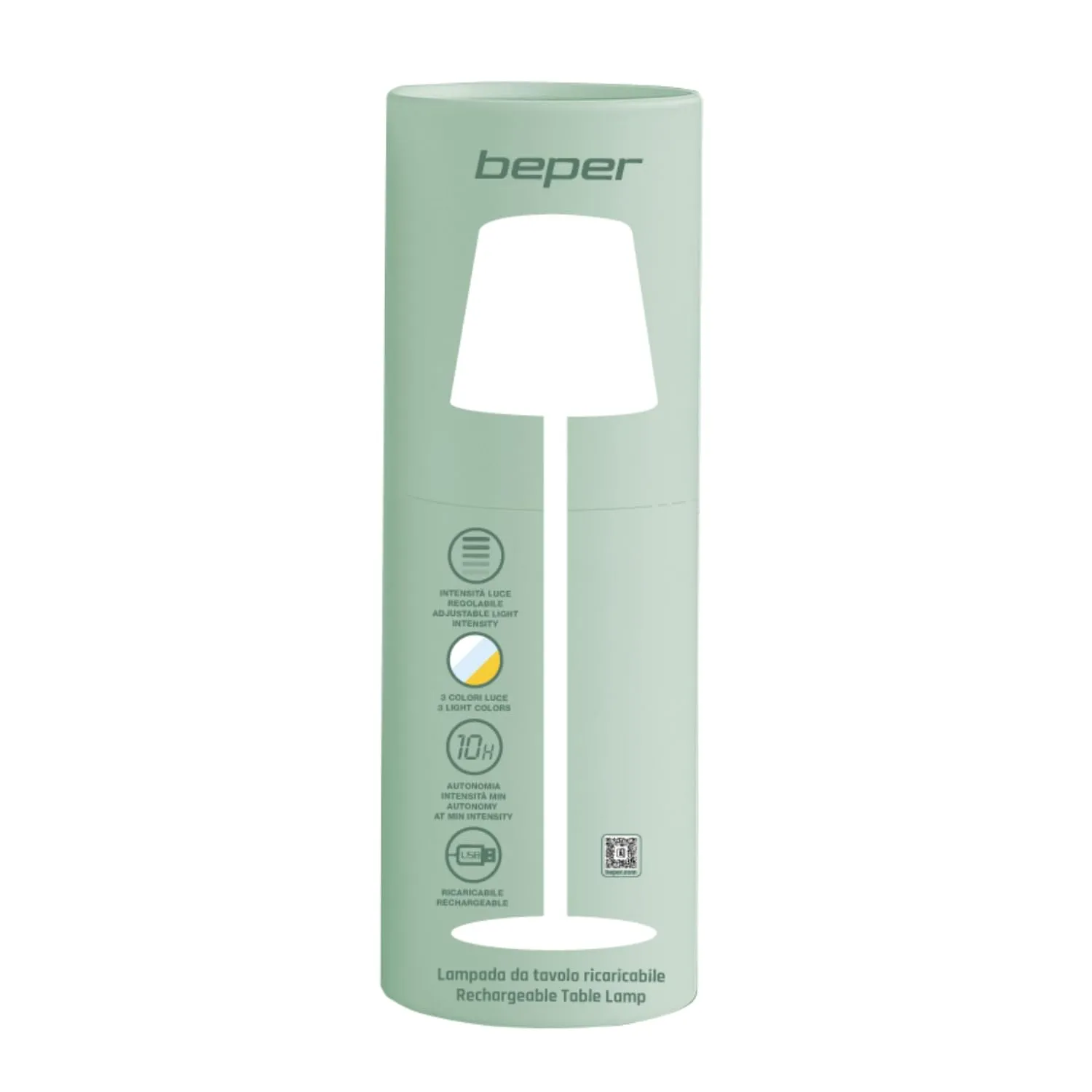 Beper P207ILI208 lampe de table rechargeable LED 3 couleurs