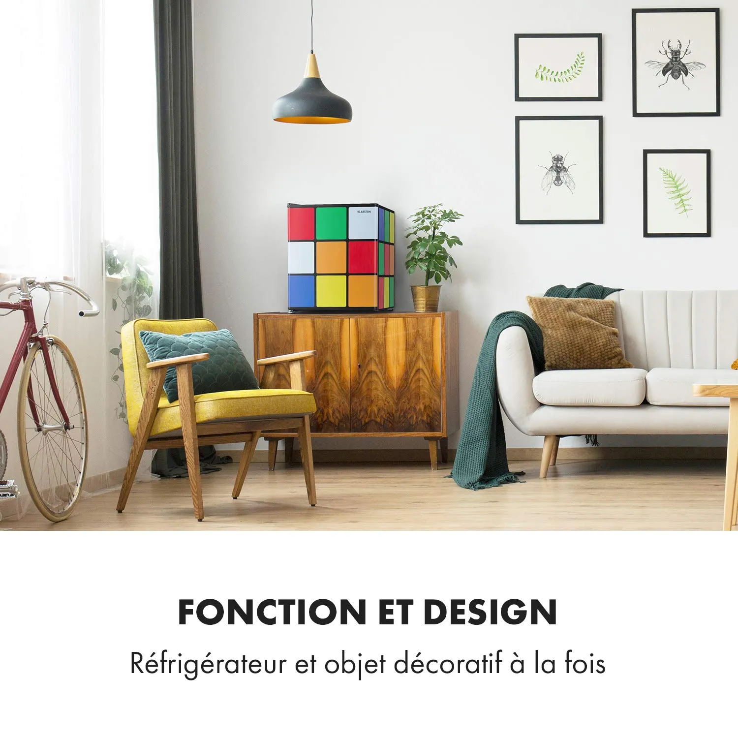 Klarstein Solve mini-réfrigérateur minibar 48 L cube