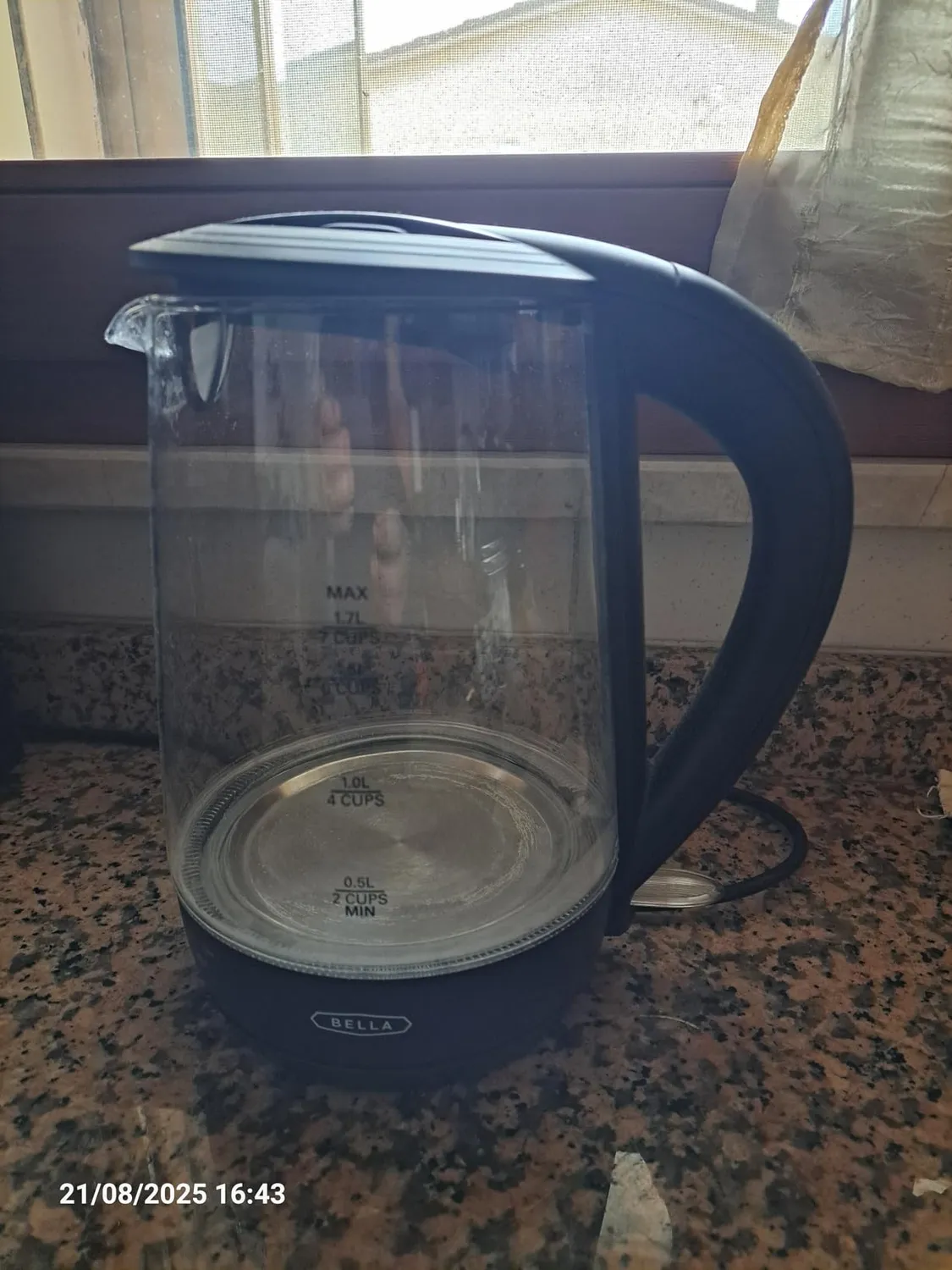 Bella bouilloire électrique verre 1,7 L noir LED