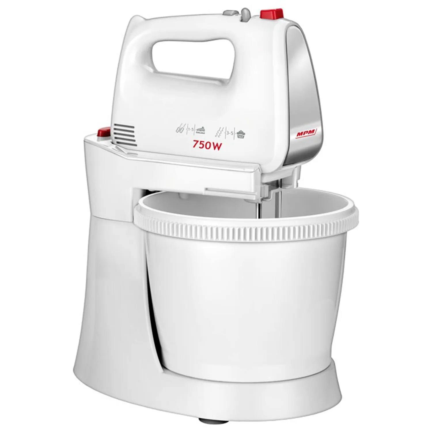 MPM MMR-22Z batteur pâtissier blanc 750W