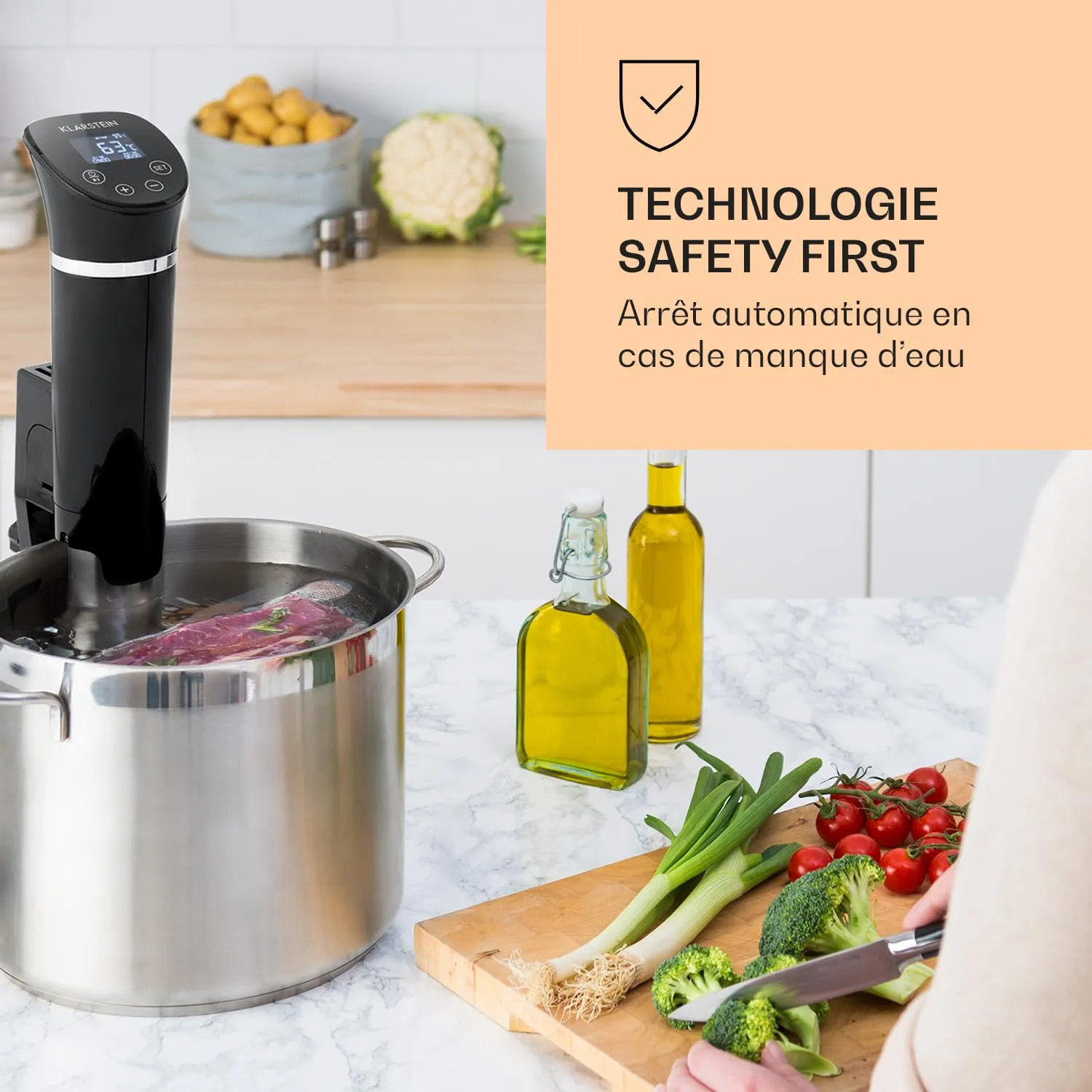 Klarstein Quickstick thermoplongeur sous vide 1100W 90°C