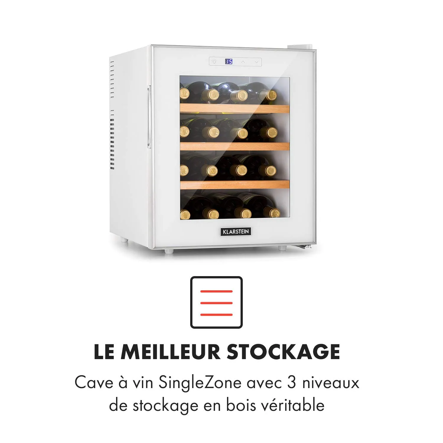 Klarstein Reserva 16 cave à vin blanc 16 bouteilles 48L