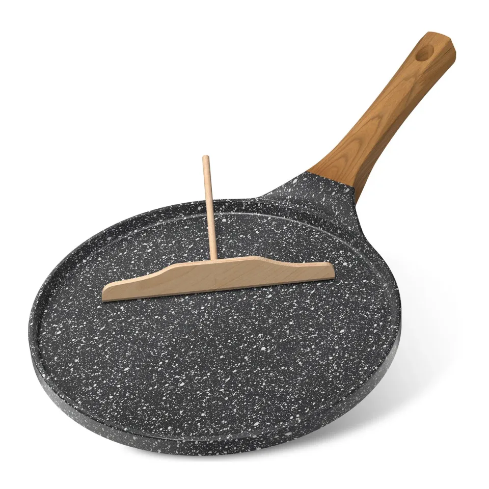 YASHE Crêpière 26 cm poêle à crêpes induction antiadhésive