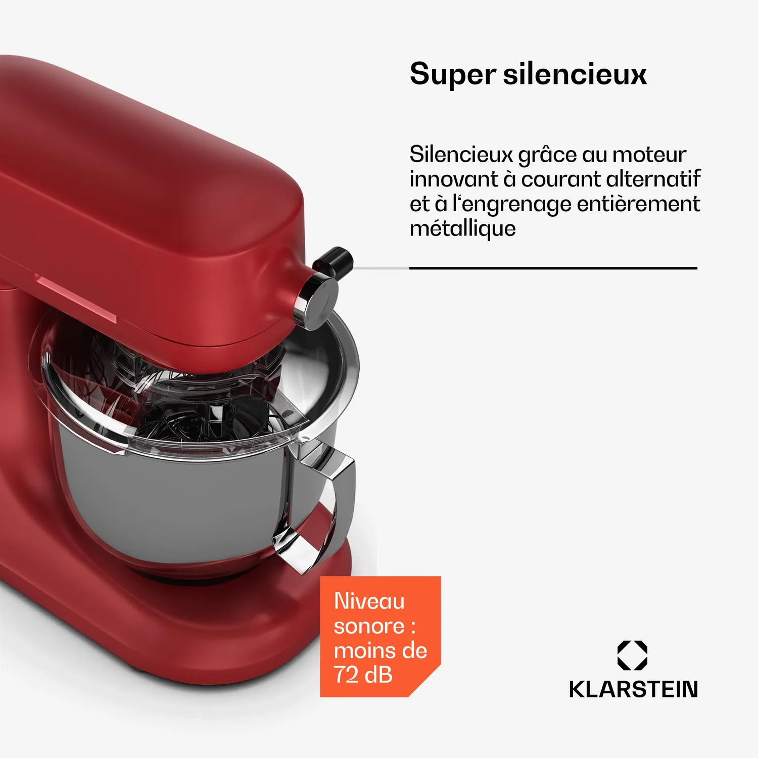 Klarstein Chiara robot de cuisine 5L rouge 1600W