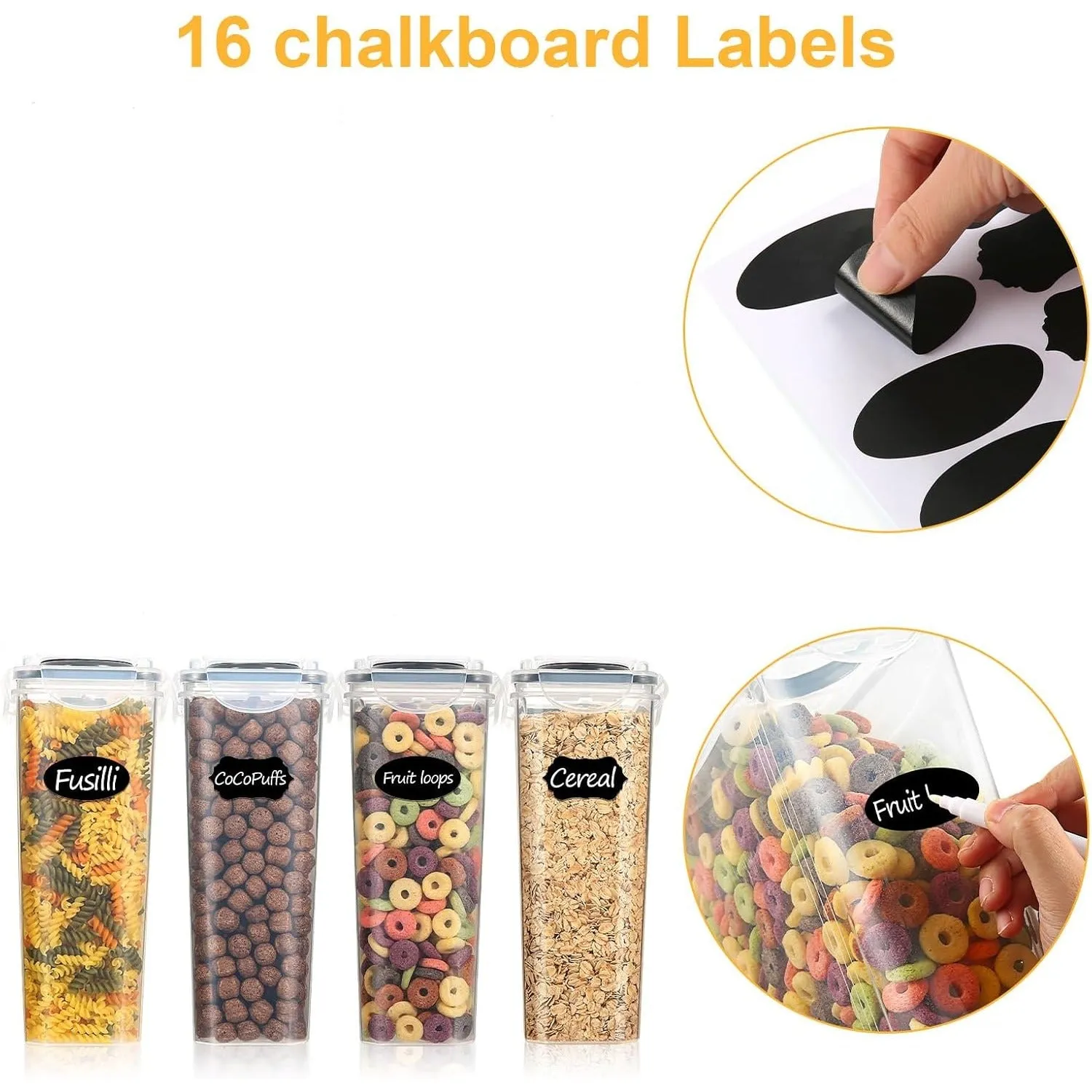 YASHE Boîte Rangement Cuisine 3,8L Lot de 3 Hermétique