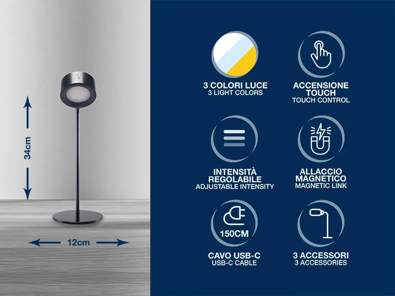 Beper P201UTP301 lampe de lecture noir 3 teintes