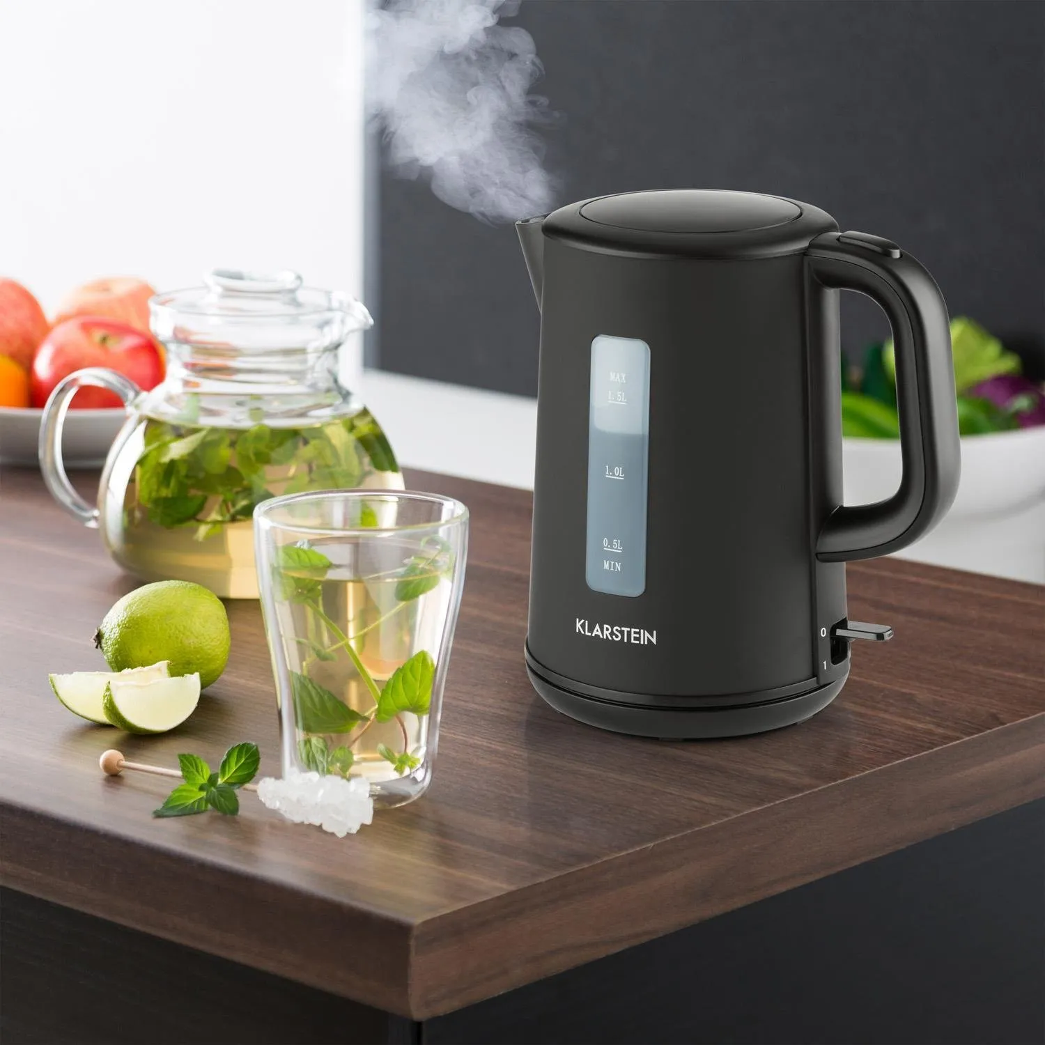 Klarstein Wonderwall bouilloire 1,5 L noire 2200 W