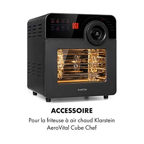 Klarstein AeroVital Cube Chef tournebroche inox 10 brochettes