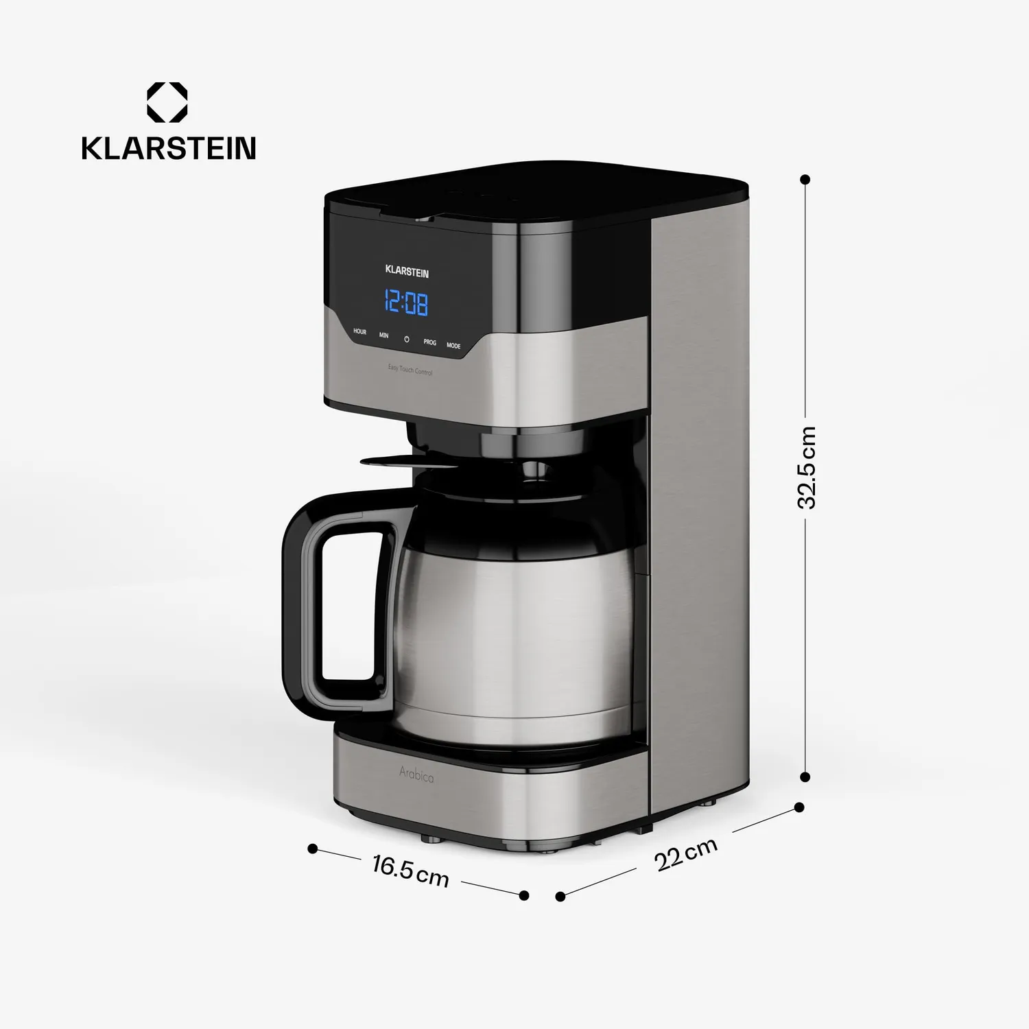 Klarstein cafetière filtre 1,2 L argent 800 W programmable