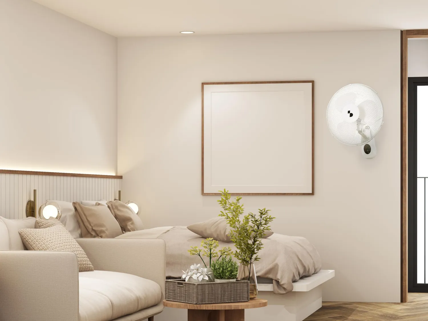Beper P206VEN600 ventilateur mural blanc télécommande