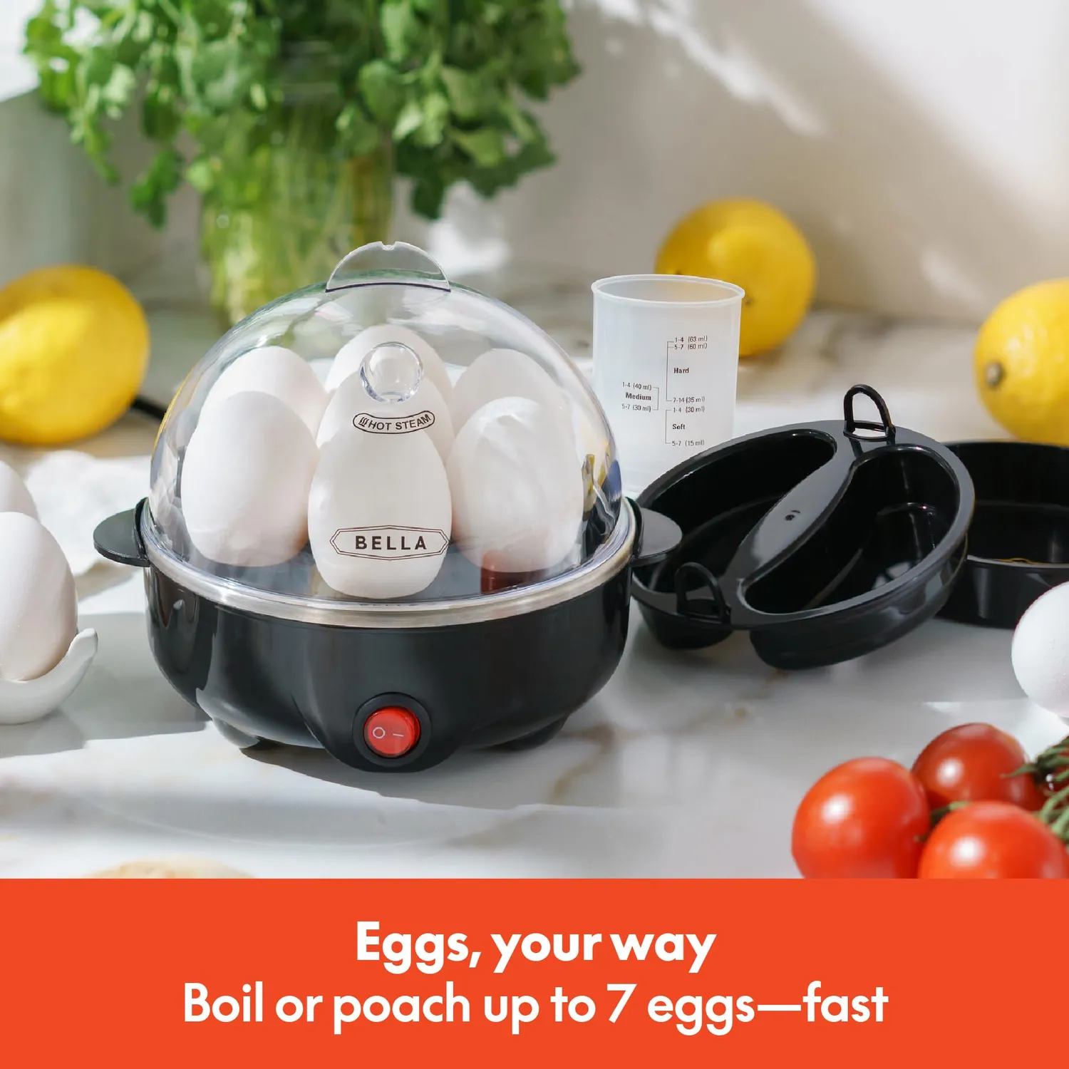 Bella 17283 Cuiseur Oeufs 7 Oeufs Noir Automatique