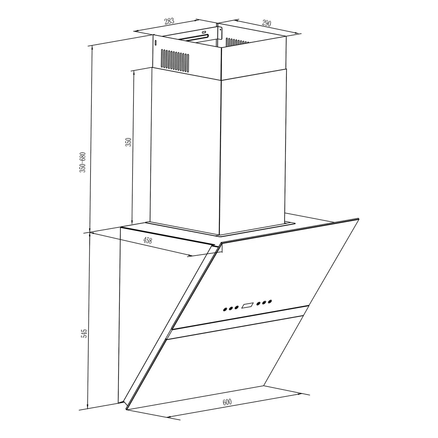Klarstein Aurea VII hotte aspirante 60 cm blanc 620 m3/h