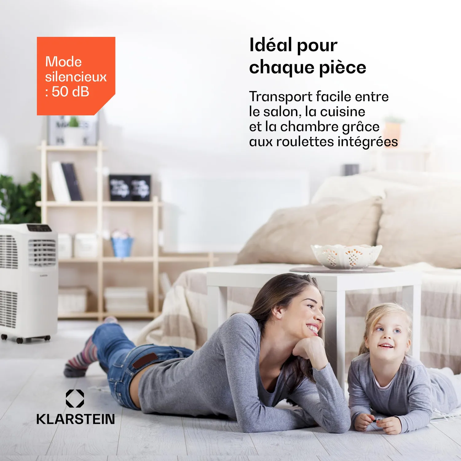 Klarstein climatiseur mobile 7000 BTU connecté 3 en 1