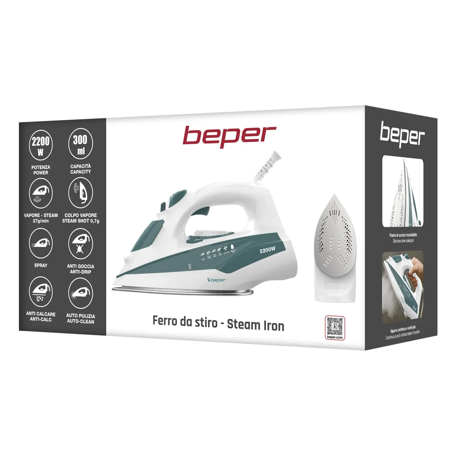 Beper SteamPro 300 P204FER005 fer vapeur 300 ml