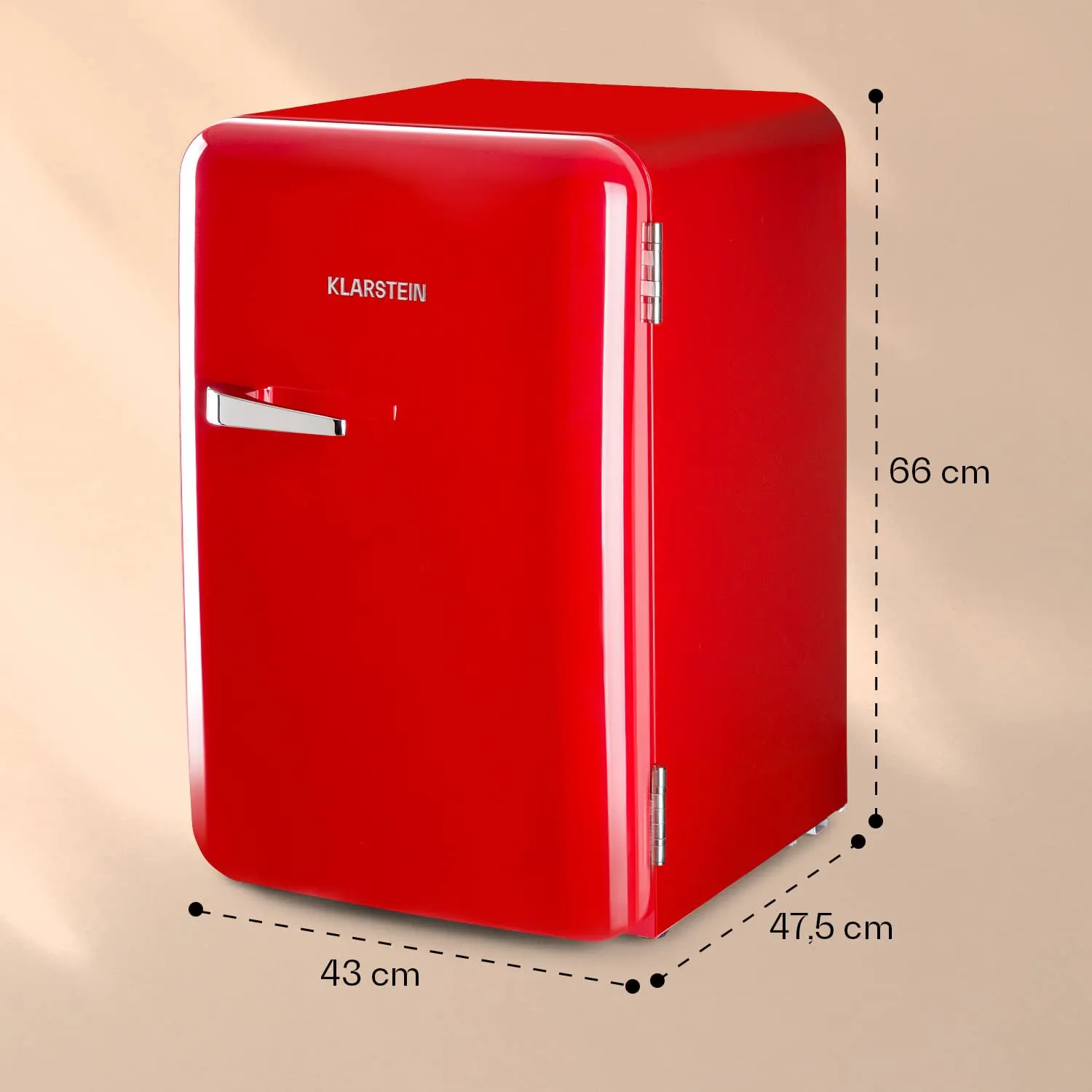 Klarstein Audrey Mini réfrigérateur 70L rouge rétro