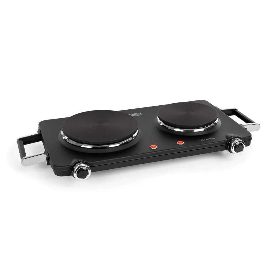Klarstein Cookorama double plaque cuisson 2250W noire fonte