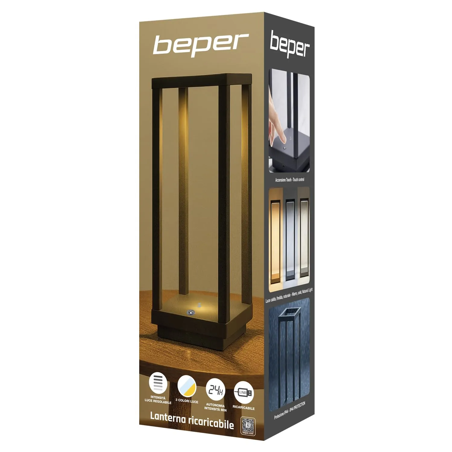Beper Lanterne LED Rechargeable USB IP44 24h